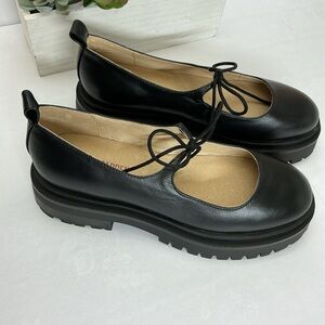 Steve Madden Black Lace-Up Flats